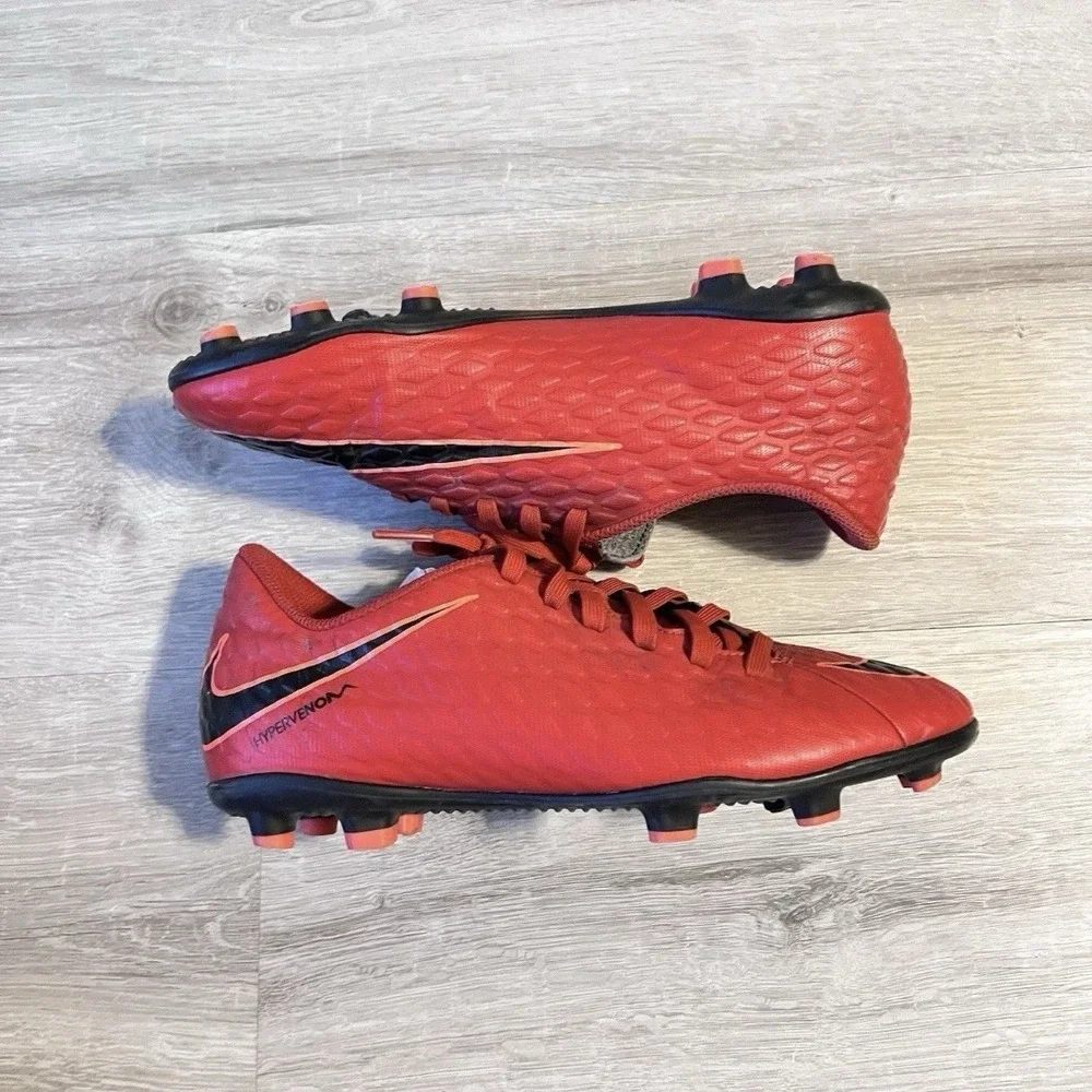 Nike Hypervenom Youth Size 5 Red FG Soccer Cleats Football Boots Kids